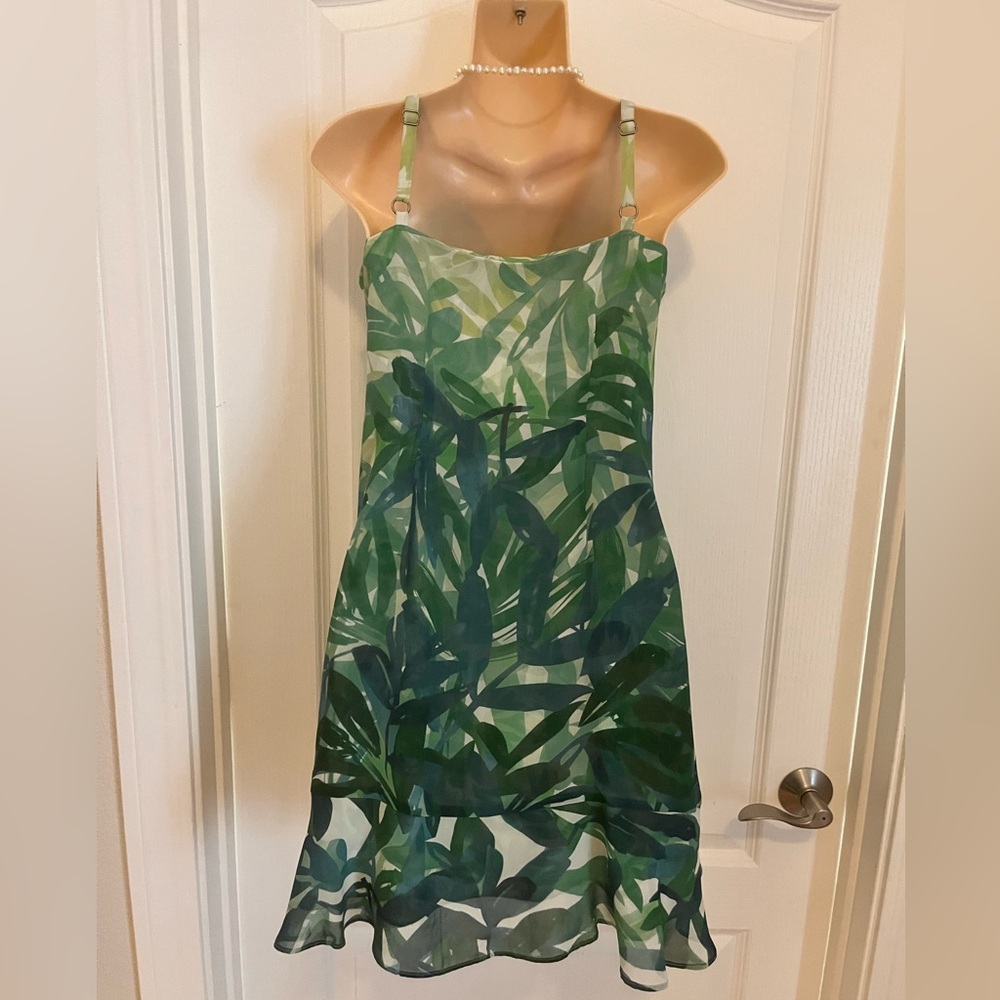 CAbi “Castaway” Tropical Print Dress.  Size S. - Picture 4 of 10